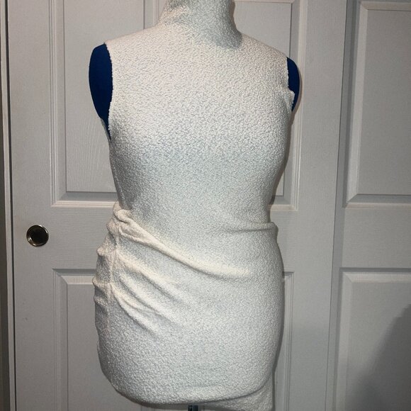NWT - HELMUT LANG - DEAL MOCK ASYMMETRIC SWEATER TANK (IVORY) - LARGE - Picture 2 of 7